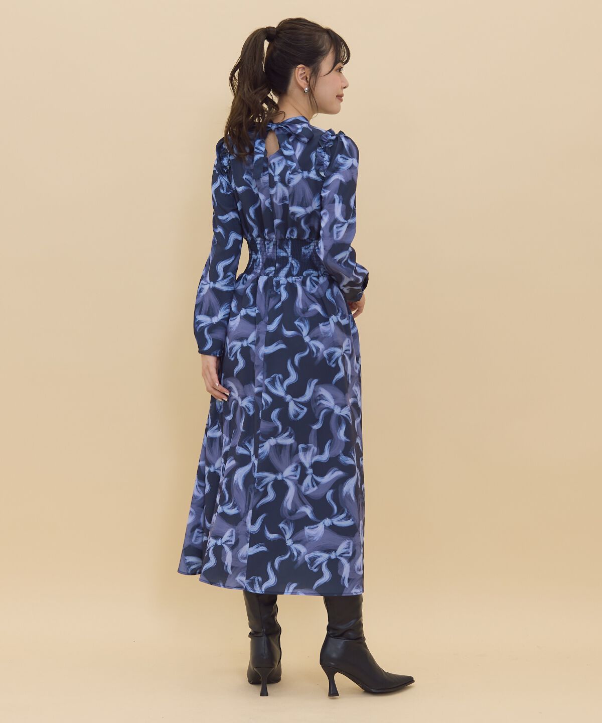 REDYAZEL「リボンプリントワンピース」|ワンピース|