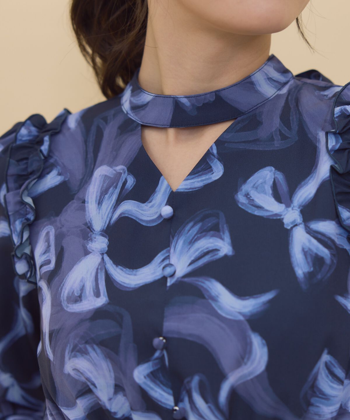 REDYAZEL「リボンプリントワンピース」|ワンピース|