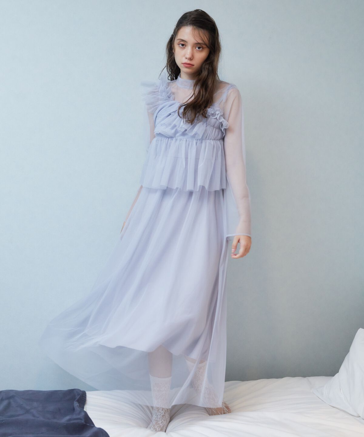 REDYAZEL「チュールレイヤードワンピース」|ワンピース|