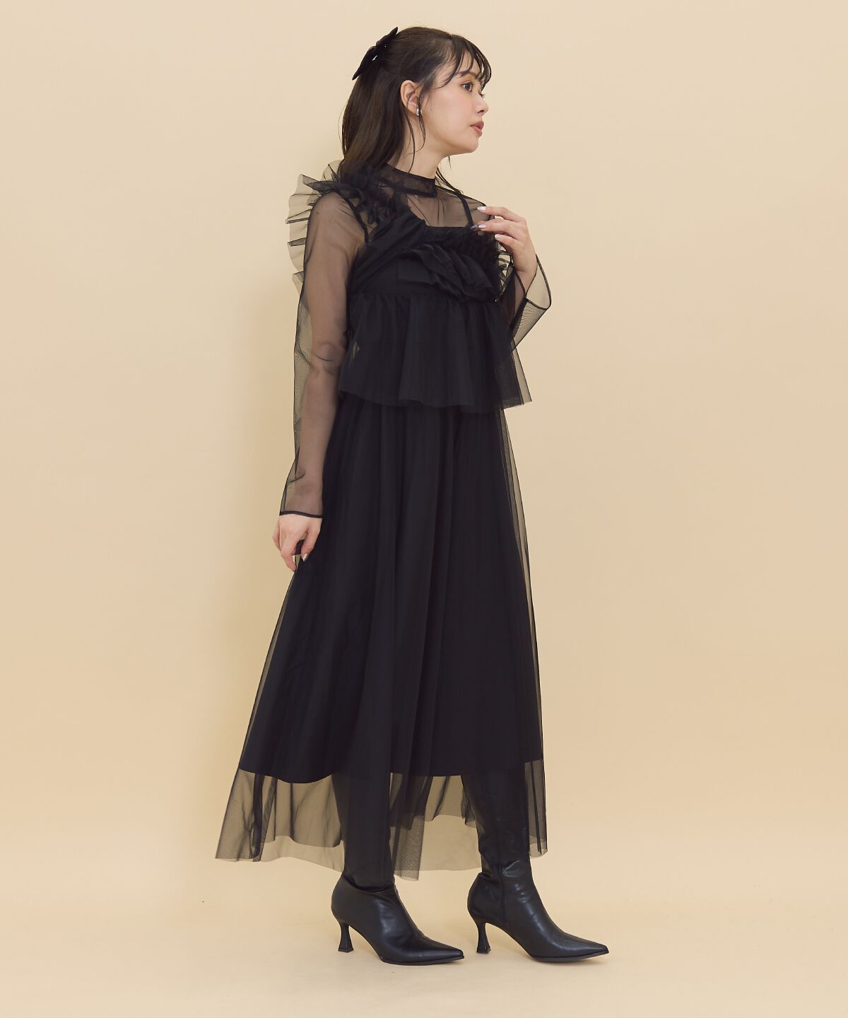 REDYAZEL「チュールレイヤードワンピース」|ワンピース|