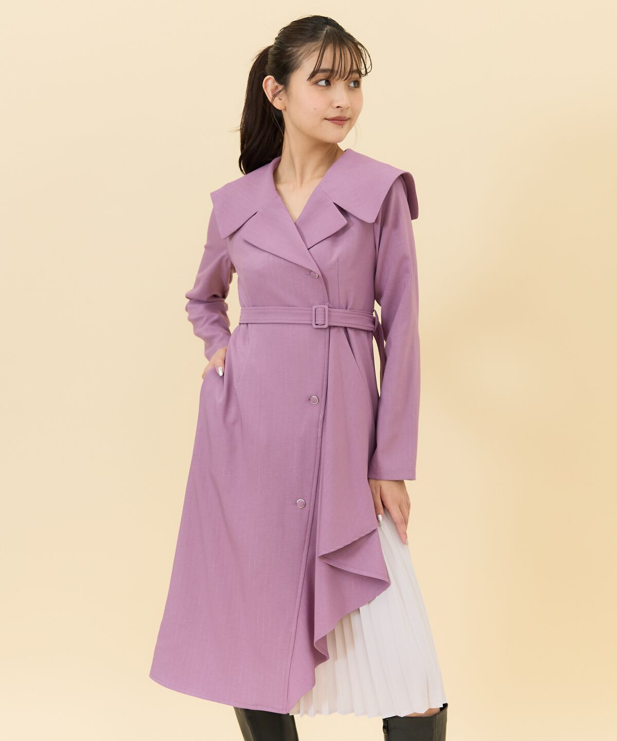 REDYAZEL「アシメデザインセーラープリーツワンピース」|ワンピース|