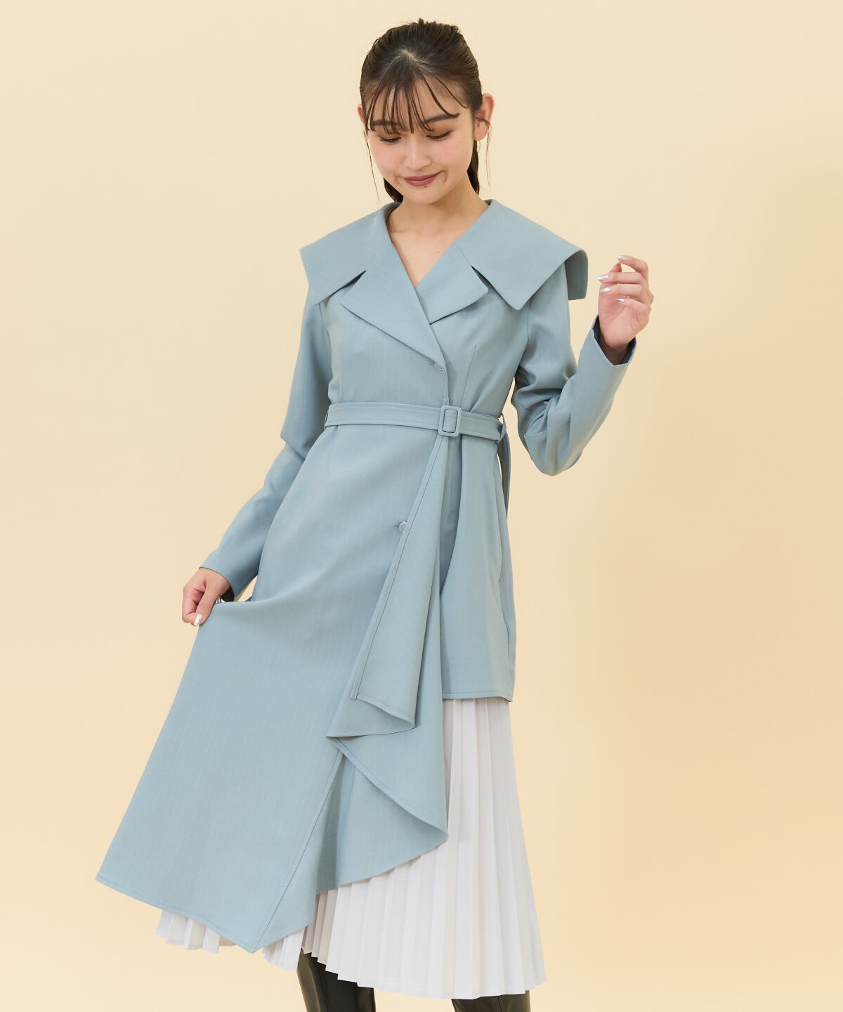 REDYAZEL「アシメデザインセーラープリーツワンピース」|ワンピース|