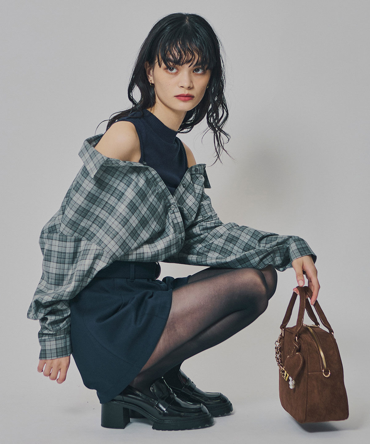 REDYAZEL「ウールライクタックショートパンツ」|キュロット|