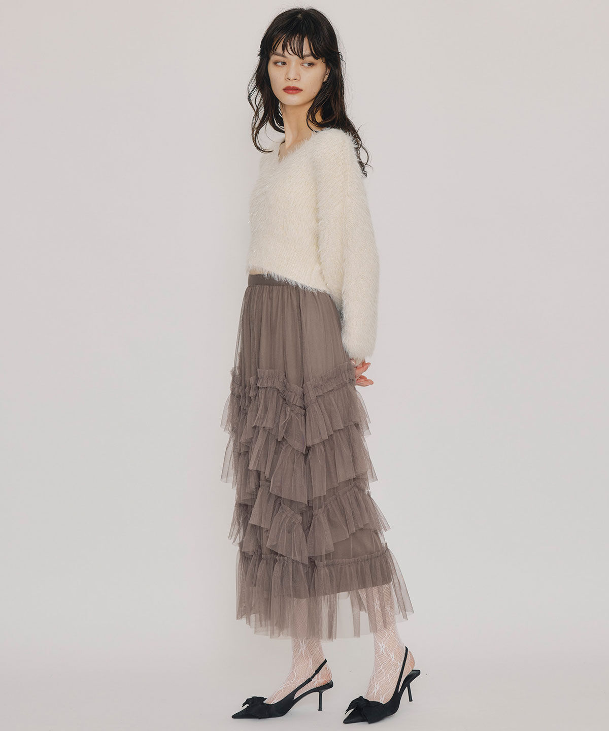 REDYAZEL「ラメシャギーニットプルオーバー」|ニット・セーター|