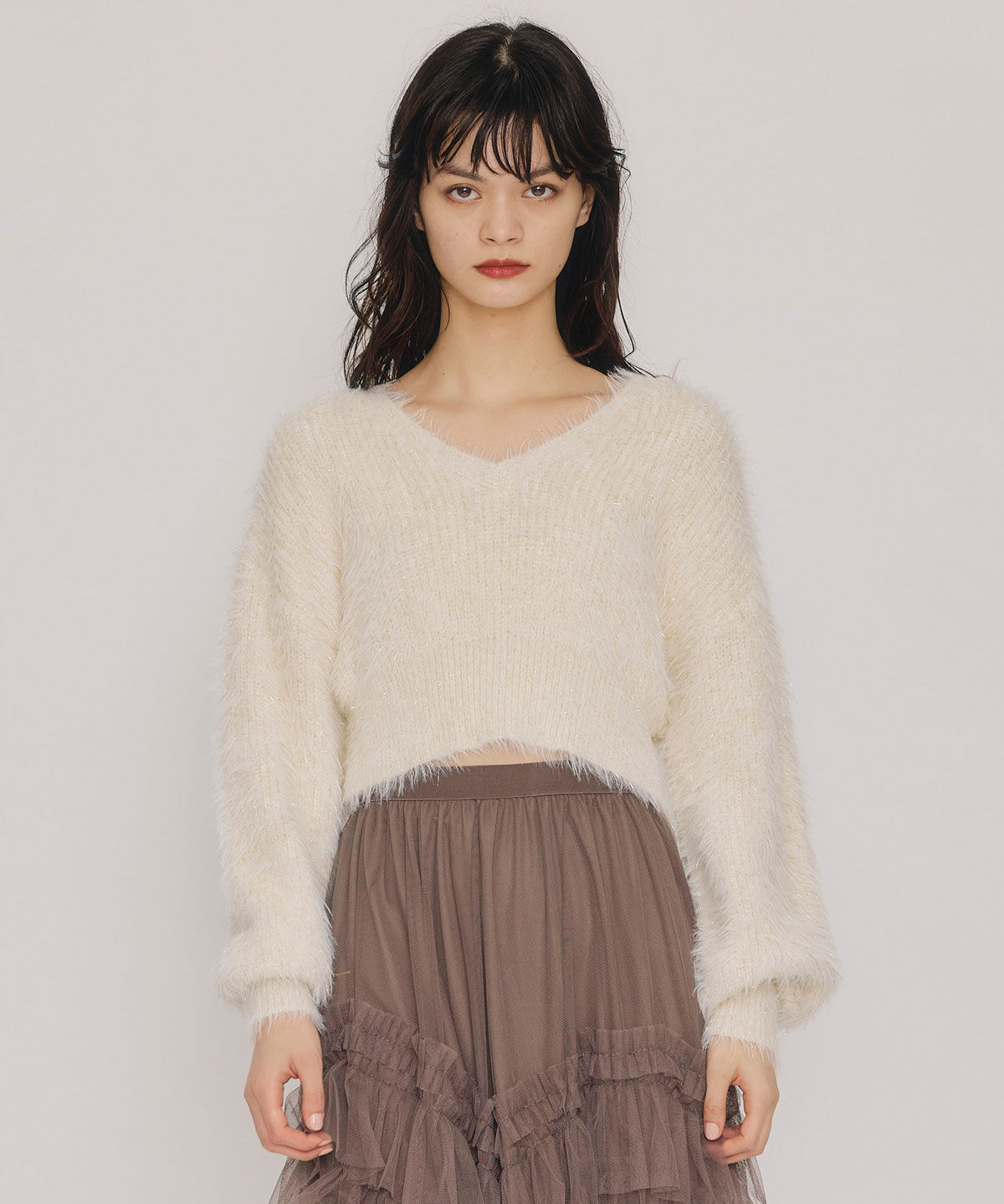 REDYAZEL「ラメシャギーニットプルオーバー」|ニット・セーター|