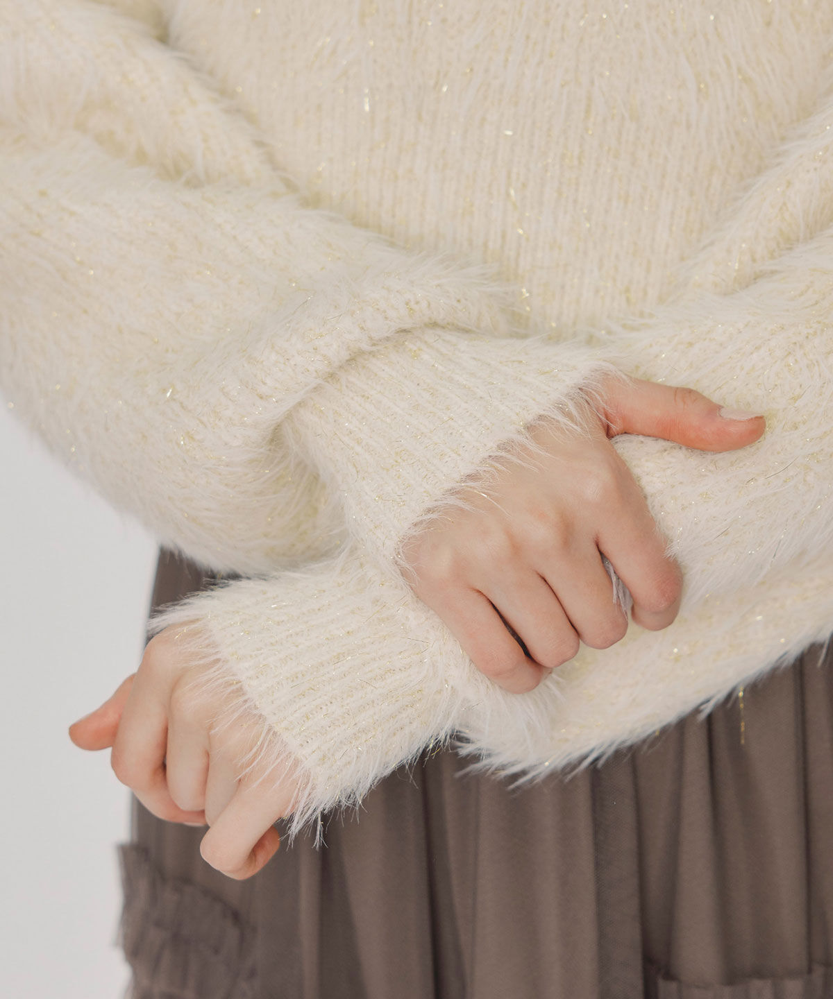 REDYAZEL「ラメシャギーニットプルオーバー」|ニット・セーター|