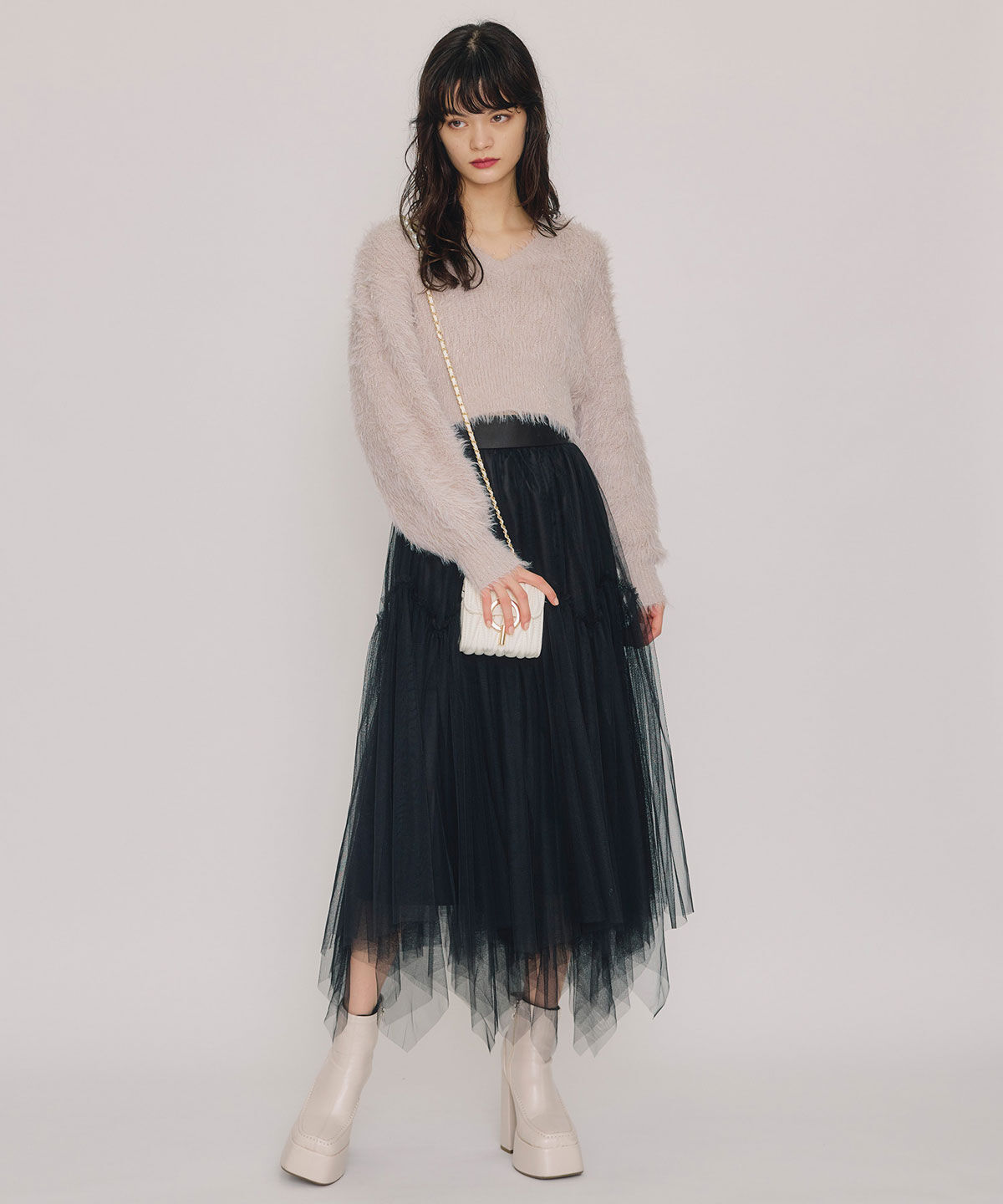 REDYAZEL「ラメシャギーニットプルオーバー」|ニット・セーター|