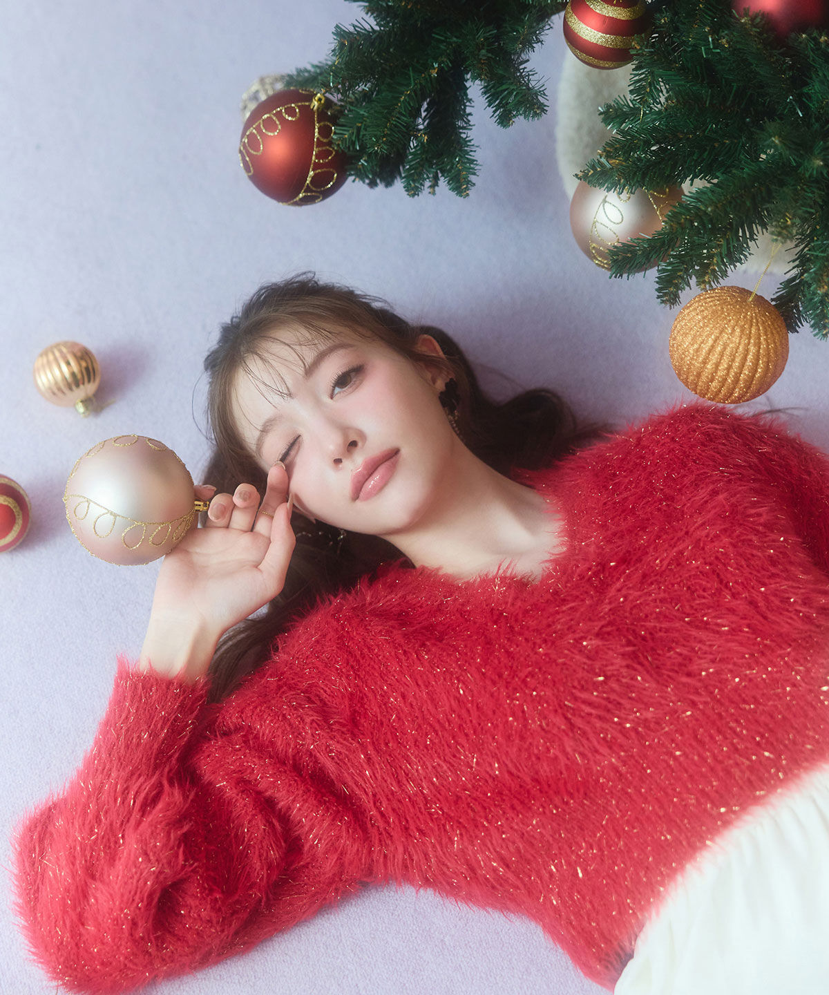 REDYAZEL「ラメシャギーニットプルオーバー」|ニット・セーター|