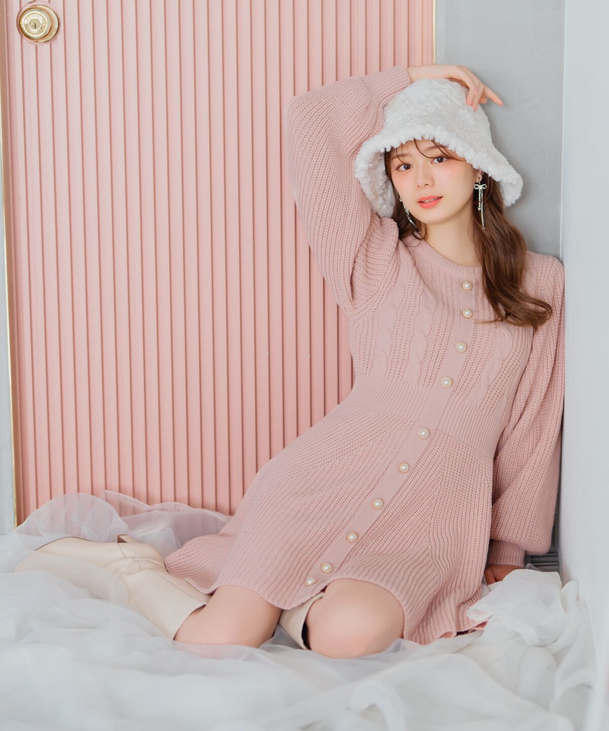 WILLSELECTION「ケーブルニットワンピース」|ワンピース|