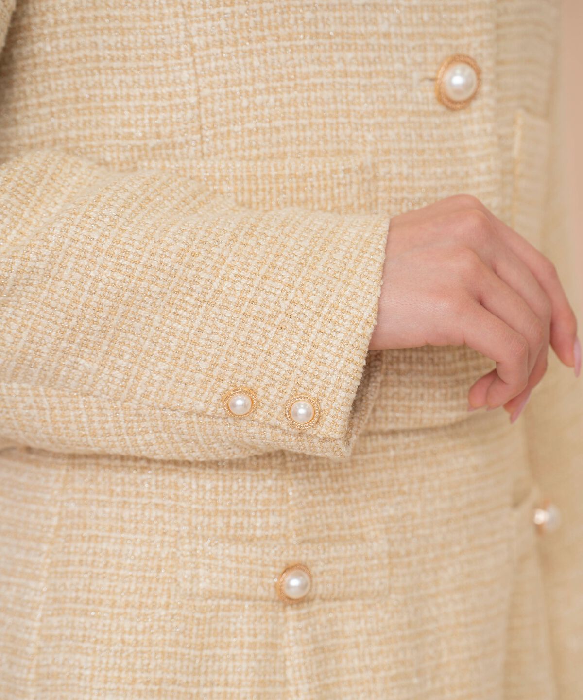 WILLSELECTION「ラメツイードノーカラージャケット」|ノーカラージャケット|