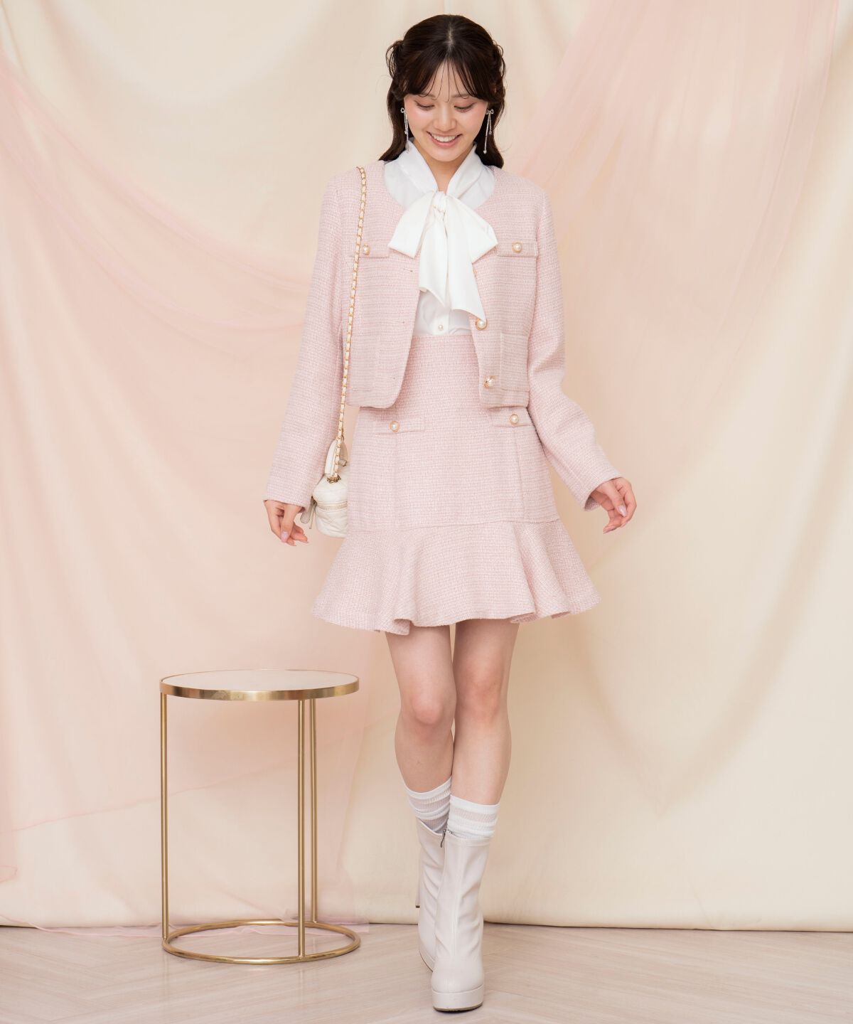 WILLSELECTION「ラメツイードノーカラージャケット」|ノーカラージャケット|