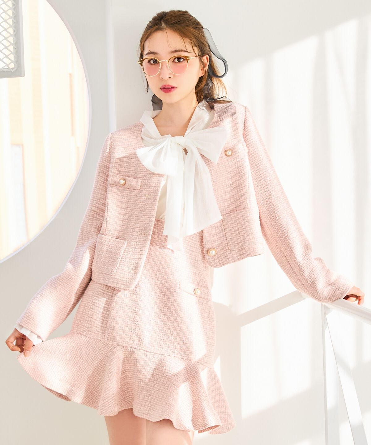 WILLSELECTION「ラメツイードノーカラージャケット」|ノーカラージャケット|