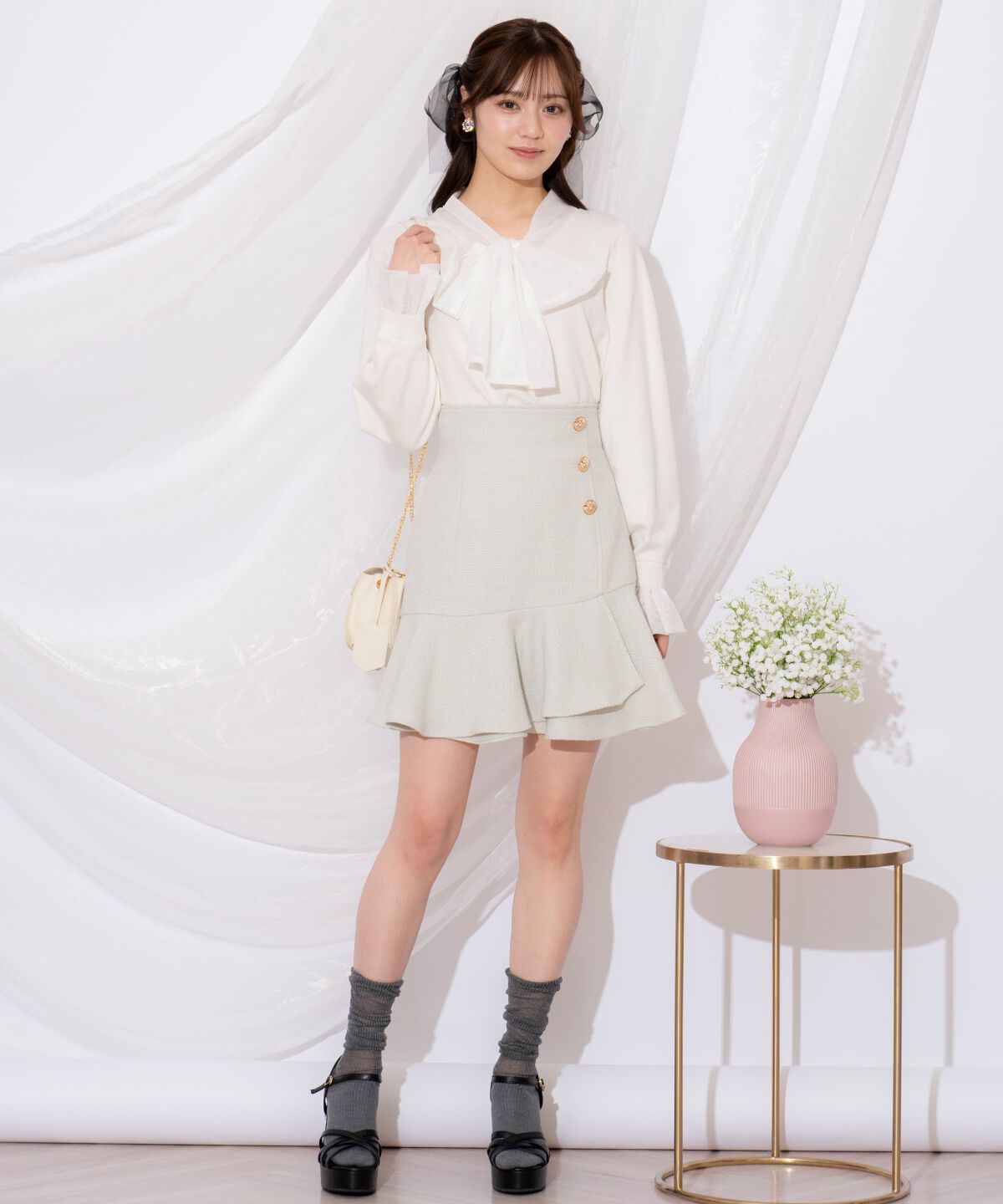 WILLSELECTION「レイヤード風ボウタイニット」|ニット・セーター|