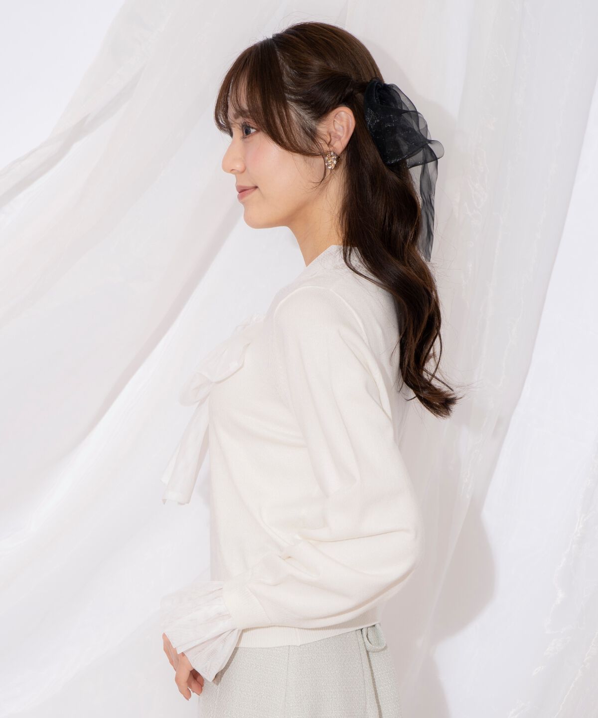 WILLSELECTION「レイヤード風ボウタイニット」|ニット・セーター|