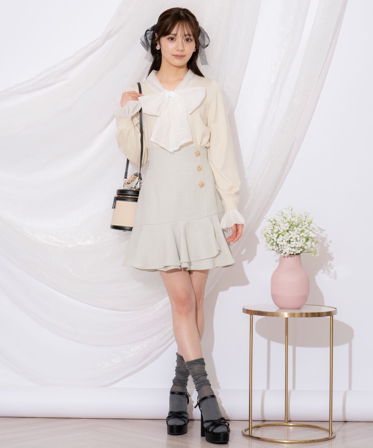 WILLSELECTION「レイヤード風ボウタイニット」|ニット・セーター|