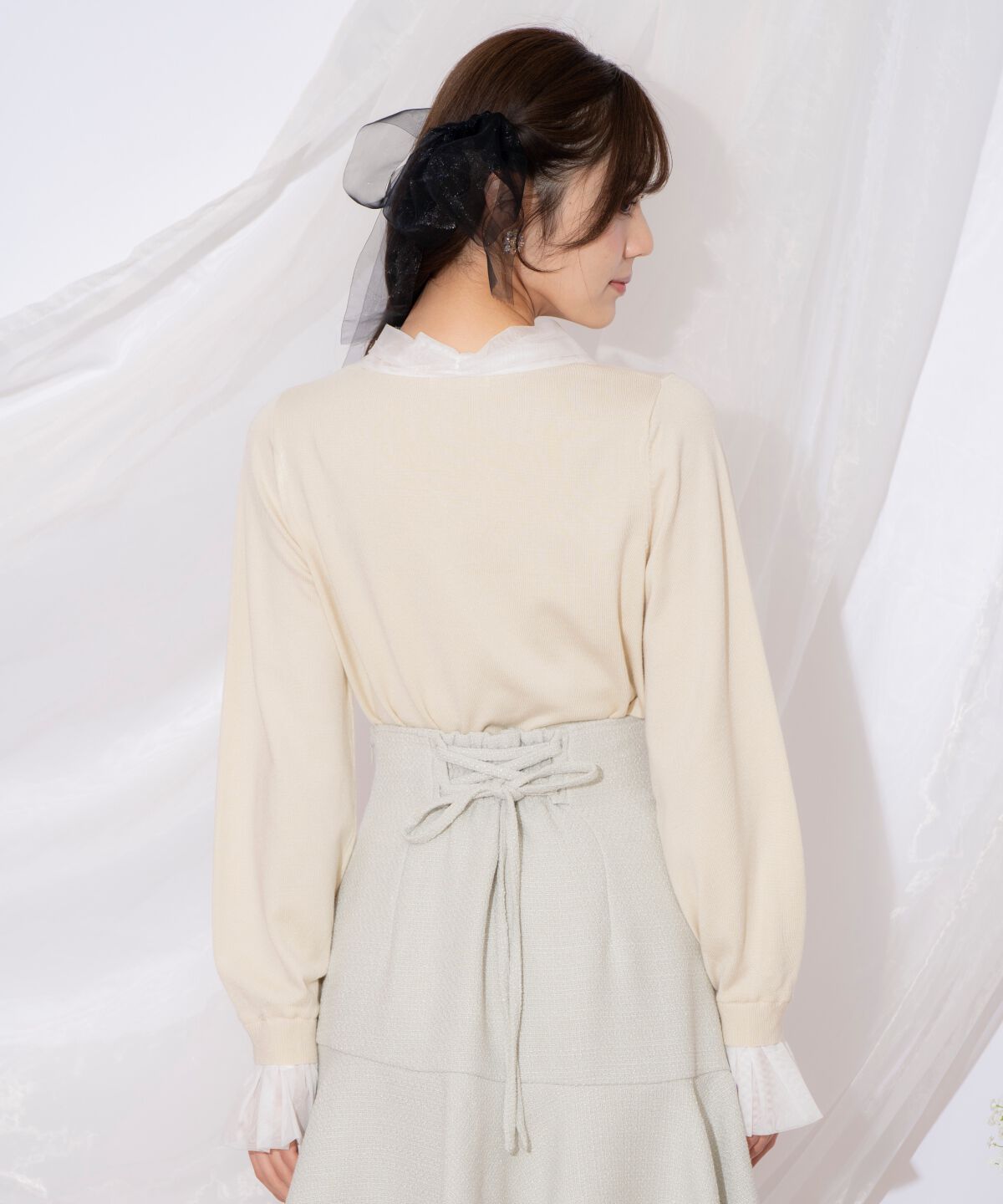 WILLSELECTION「レイヤード風ボウタイニット」|ニット・セーター|