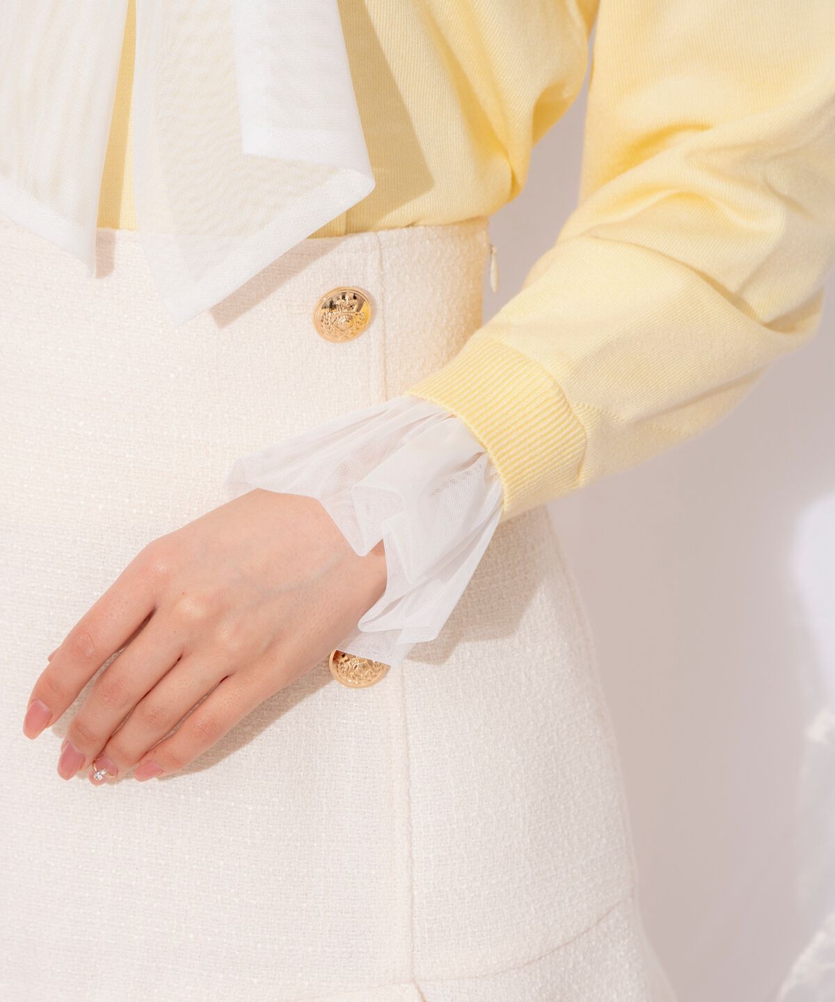 WILLSELECTION「レイヤード風ボウタイニット」|ニット・セーター|