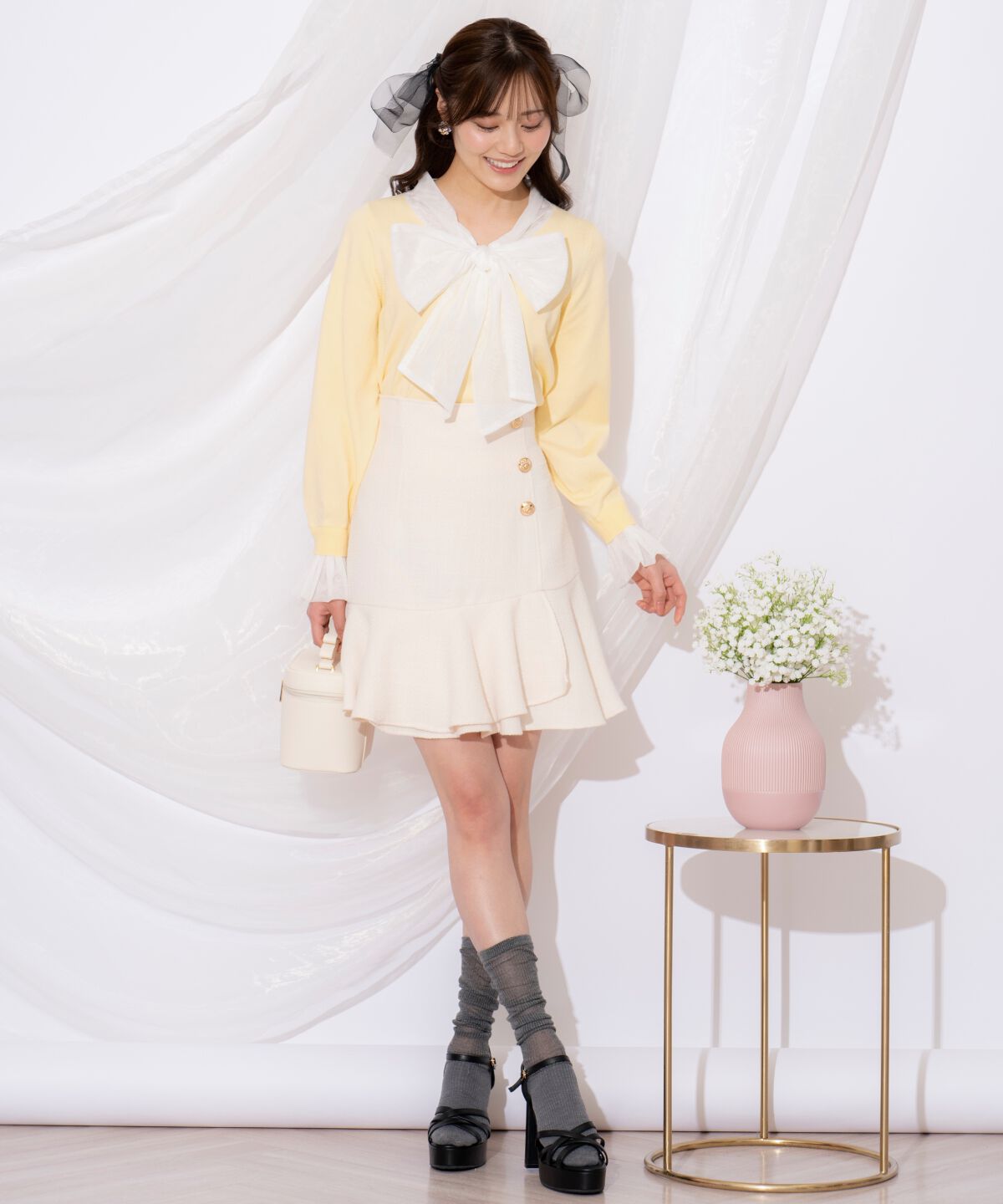 WILLSELECTION「レイヤード風ボウタイニット」|ニット・セーター|