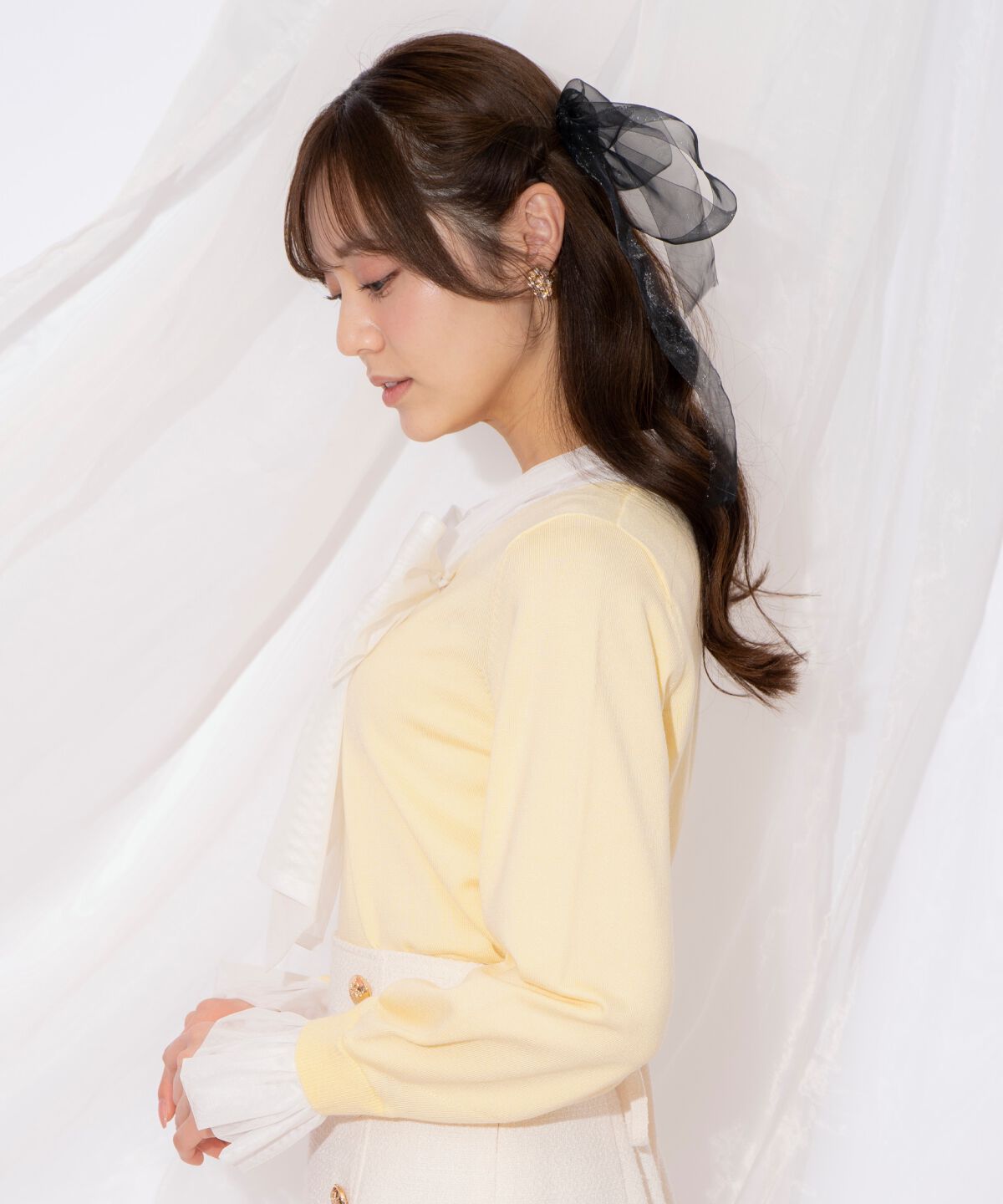 WILLSELECTION「レイヤード風ボウタイニット」|ニット・セーター|