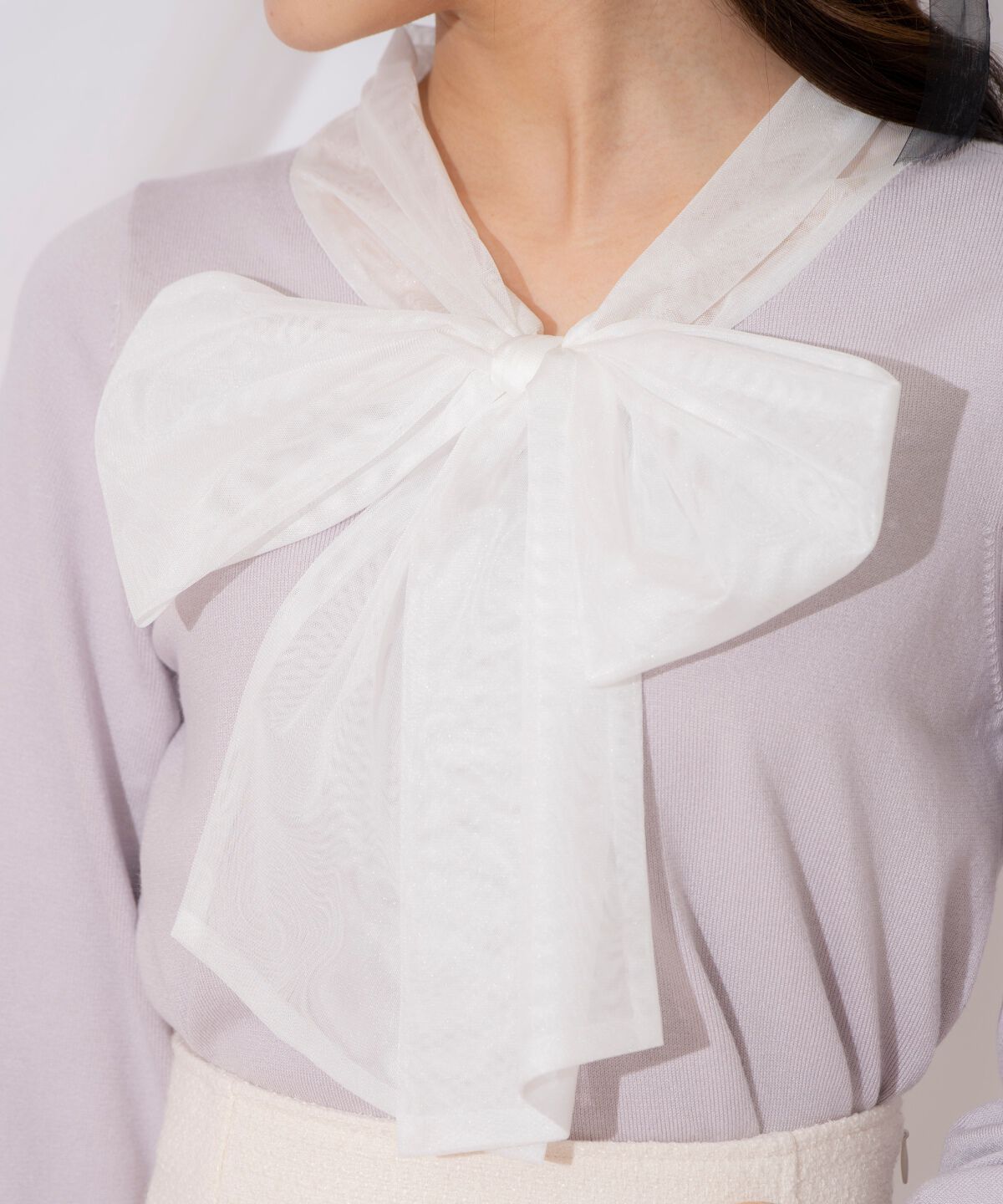 WILLSELECTION「レイヤード風ボウタイニット」|ニット・セーター|