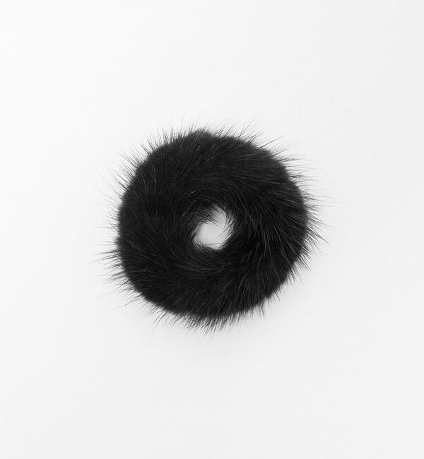 UNITED ARROWS「ミンク ヘアタイ」|ヘアゴム・シュシュ|BLACK