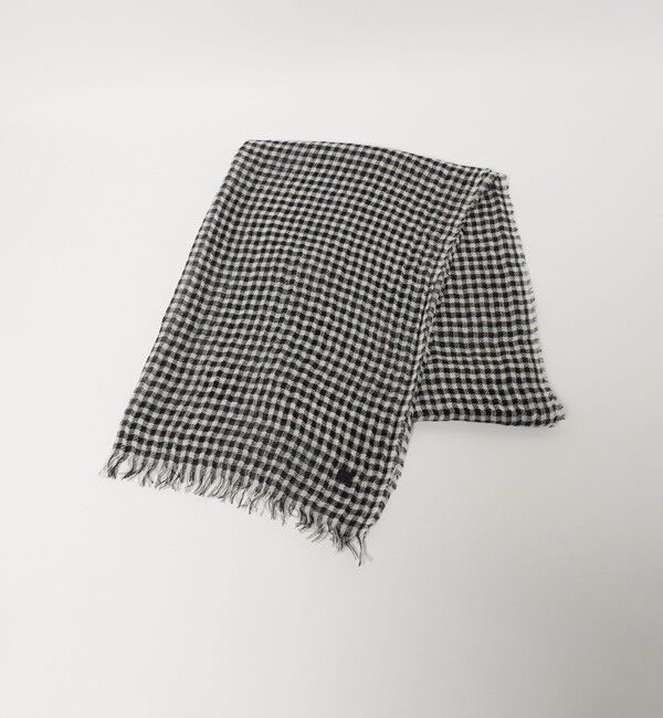 UNITED ARROWS「【一部別注】＜MARIANI＞LIN ギンガムチェック ストール」|ストール|BLACK