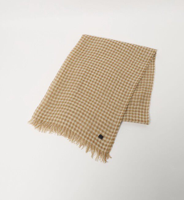UNITED ARROWS「【一部別注】＜MARIANI＞LIN ギンガムチェック ストール」|ストール|BEIGE