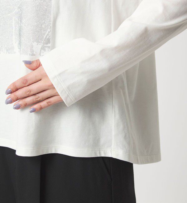 UNITED ARROWS green label relaxing「【WEB限定】＜at ease＞メタリックプリント ロングスリーブ カットソー」|Tシャツ・カットソー|