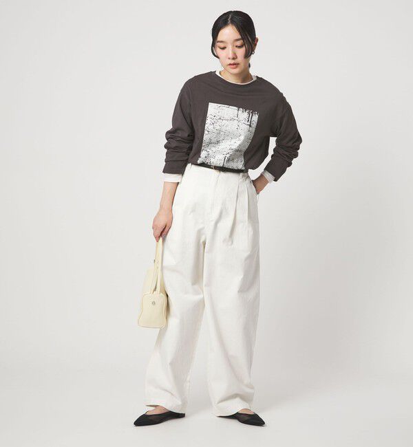 UNITED ARROWS green label relaxing「【WEB限定】＜at ease＞メタリックプリント ロングスリーブ カットソー」|Tシャツ・カットソー|