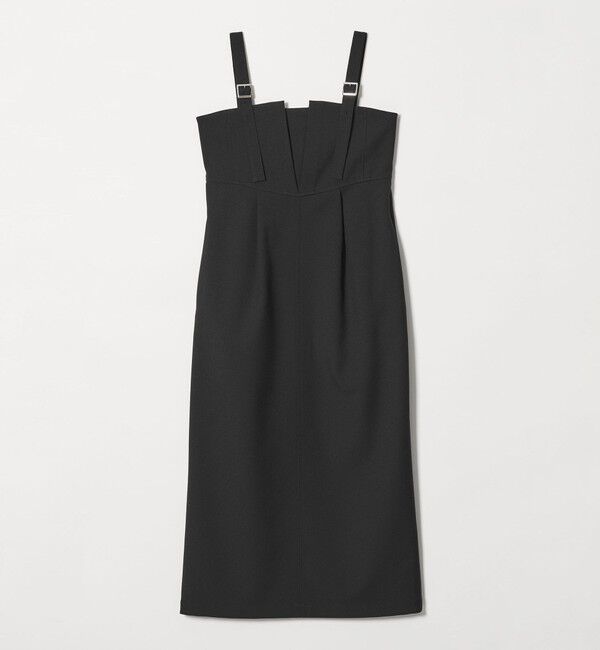 EMMEL REFINES「＜EMMEL REFINES＞EM タックジャンパースカート」|ワンピース|BLACK