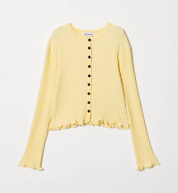 EMMEL REFINES「＜EMMEL REFINES＞EM HW リブボタン ウェーブヘム カーディガン」|カーディガン|