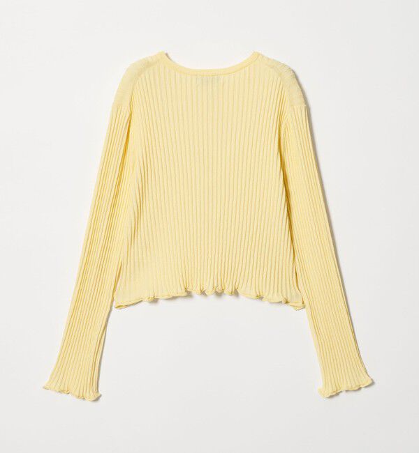 EMMEL REFINES「＜EMMEL REFINES＞EM HW リブボタン ウェーブヘム カーディガン」|カーディガン|