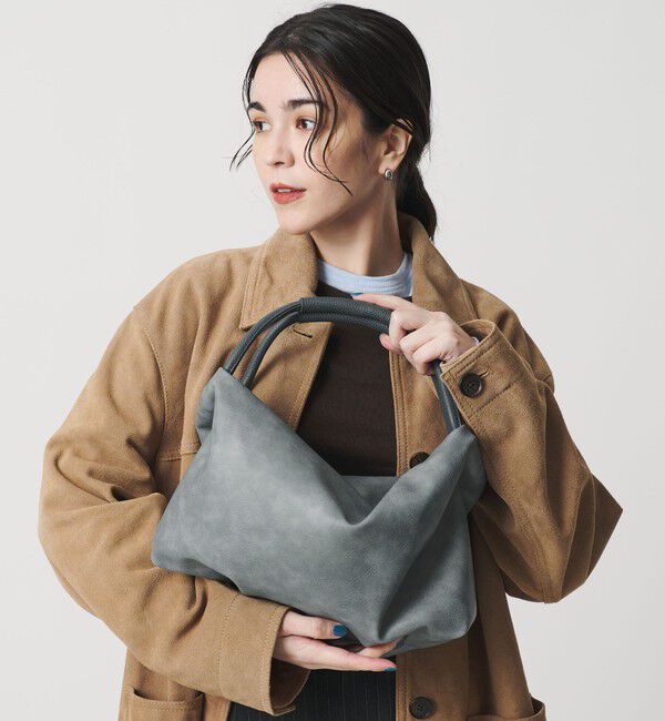 BEAUTY&YOUTH UNITED ARROWS「レザーライク コンビ タック バッグ」|ハンドバッグ|