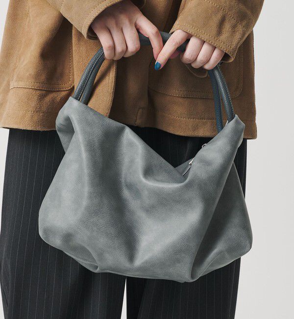 BEAUTY&YOUTH UNITED ARROWS「レザーライク コンビ タック バッグ」|ハンドバッグ|