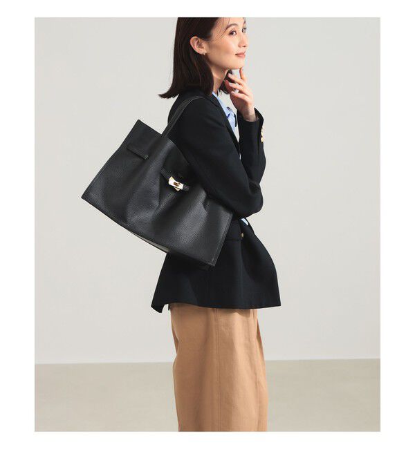 Demi-Luxe BEAMS 「【WEB限定】VIOLAd&rsquo;ORO / TRERO シュリンク クロア トートバッグ L」|トートバッグ|別注BLACK&times;BLACK