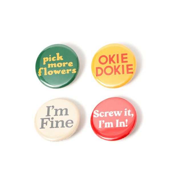 BEAMSBOY「THREE POTATO FOUR / 缶バッジ 4pcs」|その他|YEL/GRN/RED/WHT