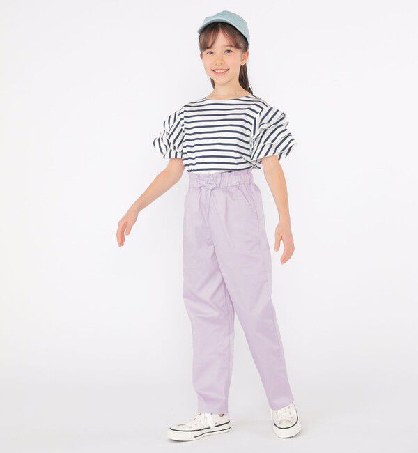 SHIPS KIDS「SHIPS KIDS:140～150cm / オーガニック コットン フリル スリーブ TEE」|Tシャツ・カットソー|