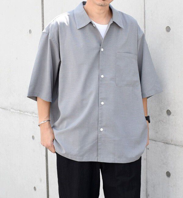 SHIPS any「SHIPS any: 〈洗濯機可能〉リネン混 リラックスフィット オープンカラー エアリー シャツ◇」|シャツ・ブラウス|
