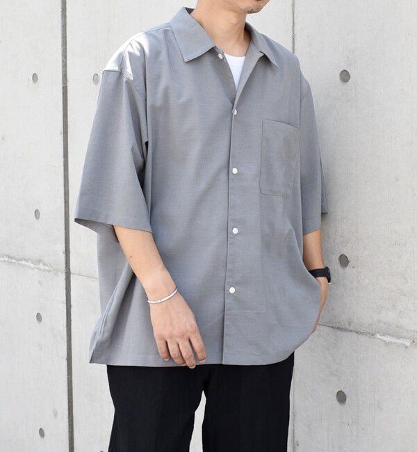 SHIPS any「SHIPS any: 〈洗濯機可能〉リネン混 リラックスフィット オープンカラー エアリー シャツ◇」|シャツ・ブラウス|
