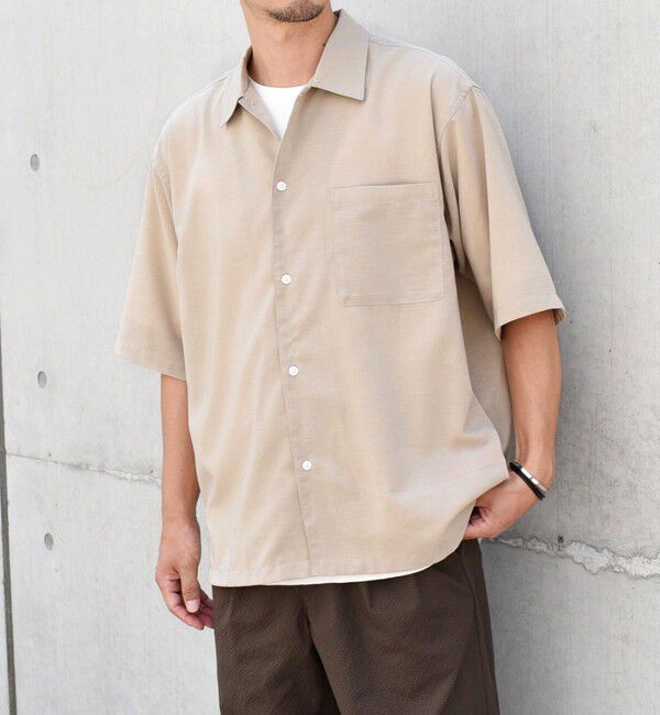 SHIPS any「SHIPS any: 〈洗濯機可能〉リネン混 リラックスフィット オープンカラー エアリー シャツ◇」|シャツ・ブラウス|