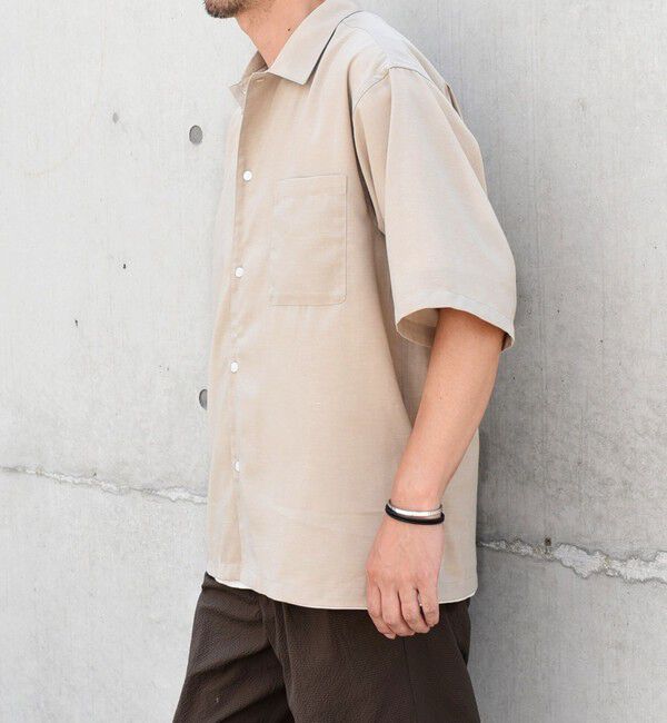 SHIPS any「SHIPS any: 〈洗濯機可能〉リネン混 リラックスフィット オープンカラー エアリー シャツ◇」|シャツ・ブラウス|