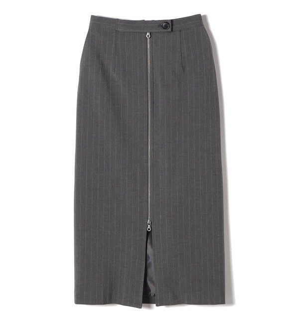 SHIPS Colors 「SHIPS Colors:〈手洗い可能〉ストライプ ジップ タイトスカート グレー◇」|タイト|