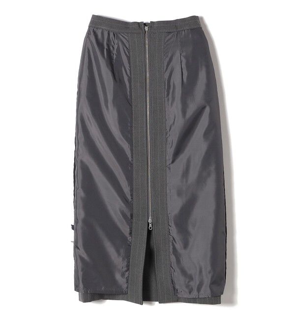 SHIPS Colors 「SHIPS Colors:〈手洗い可能〉ストライプ ジップ タイトスカート グレー◇」|タイト|
