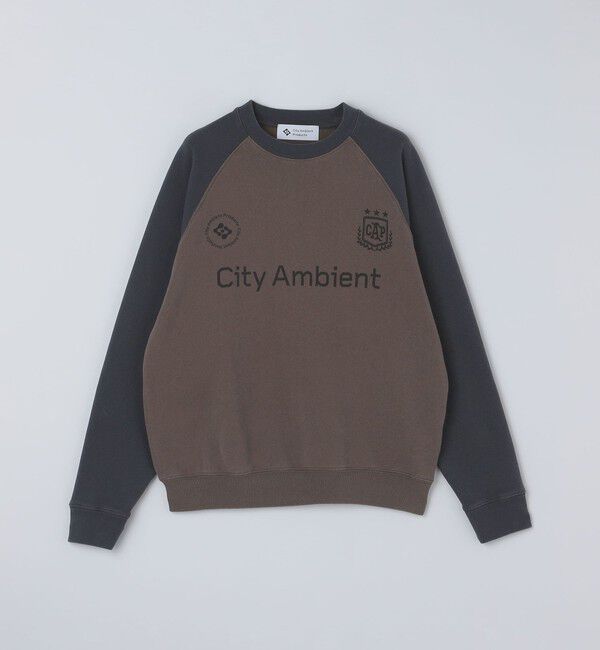 SHIPS「City Ambient Products: ラグランスリーブ プリント スウェット」|スウェット・ジャージ|