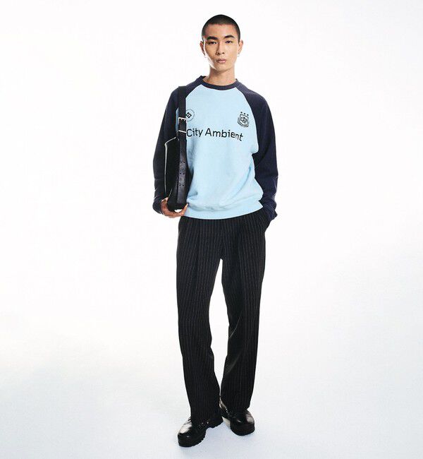 SHIPS「City Ambient Products: ラグランスリーブ プリント スウェット」|スウェット・ジャージ|