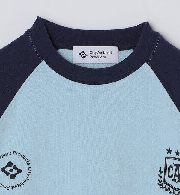 SHIPS「City Ambient Products: ラグランスリーブ プリント スウェット」|スウェット・ジャージ|