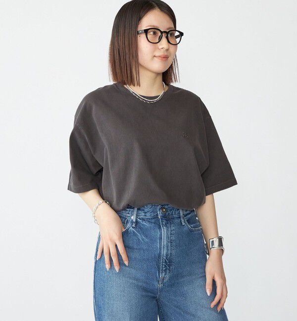 SHIPS「SHIPS: スクリーンスターズ ガーメントダイ ワンポイント Tシャツ」|Tシャツ・カットソー|ブラック