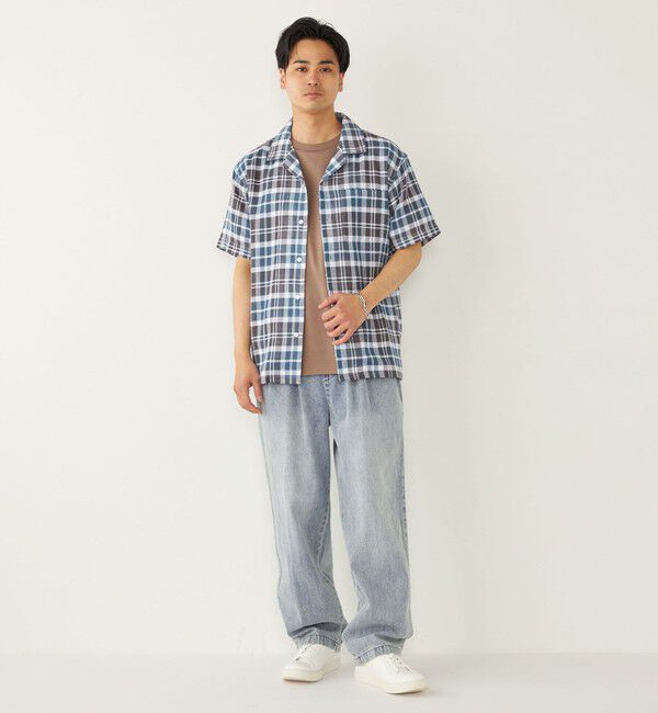 SHIPS Colors 「SHIPS Colors: 〈洗濯機可能〉 カラミ チェック オープンカラー シャツ」|シャツ・ブラウス|