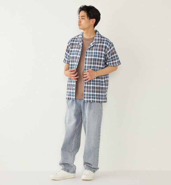 SHIPS Colors 「SHIPS Colors: 〈洗濯機可能〉 カラミ チェック オープンカラー シャツ」|シャツ・ブラウス|