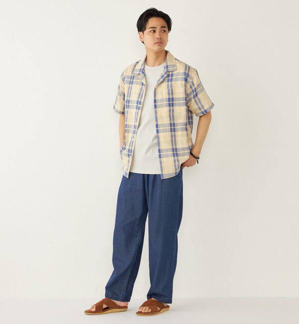 SHIPS Colors 「SHIPS Colors: 〈洗濯機可能〉 カラミ チェック オープンカラー シャツ」|シャツ・ブラウス|